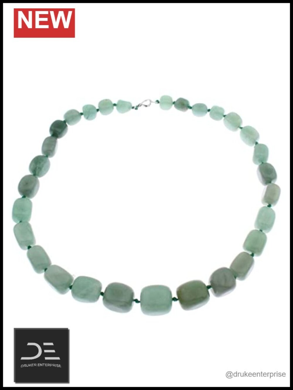 Natural Gemstone Beaded Statement Necklace Women Handmade Gift Boxed